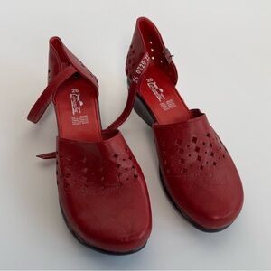 Red Leather Women's Mary Jane’s
